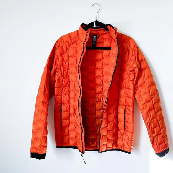 Mountain Hardwear Men's Summiter Down Jacket Small Orange Ultralight Outdoor - Picture 5 of 10